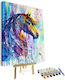 Pferde Bildrahmen Buntes Malen Nach Zahlen Set Ästhetisch 40x50 Cm