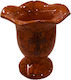 Ceramic Candle Cup Tile Red Vigil Oil Lamp Dimensions Diameter × Height 11.5 × 12.5 Cm
