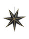 Mica Christmas Decorative Pendant Star Illuminated Paper Cold White 18x75cm
