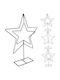 Mica Christmas Decorative Star Metal Black 40x10x50cm