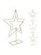 Mica Christmas Decorative Star Metal Gold 40x10x50cm