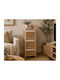 Wooden Storage Drawers with 3 Drawers L25xW25xH77cm
