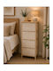 Wooden Storage Drawers with 4 Drawers L37.5xW27.5xH86cm