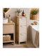 Wooden Storage Drawers with 3 Drawers L25xW25xH77cm