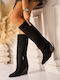 Cizme Dama Suede Negre