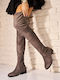 Wildleder Damenstiefel Grau