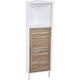 MRShome Bathroom Cabinet 30x30x118cm Brown