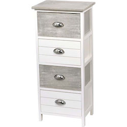 MRShome Шкаф За Баня 37.5x27.5x89.5cm Бял DS-1254000