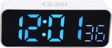 Digital Alarm Clock White-Blue 11x3x4.5cm Dorosimo 17181