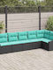 Outdoor Corner Sofa Rattan With Cushions 55x55x37cm