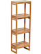 MRShome Επιδαπέδια Ραφιέρα Μπάνιου Bamboo 33x20x100cm Καφέ