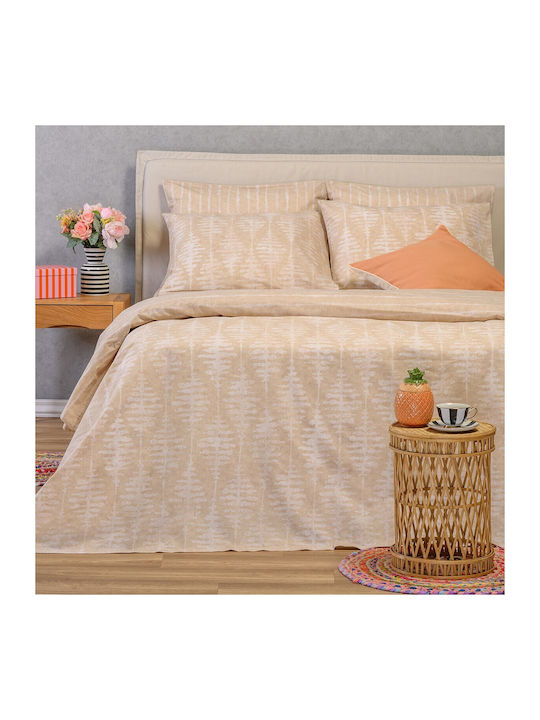 24home.gr Casual Σετ Σεντόνια King Size 260x270εκ. Beige (4τμχ)