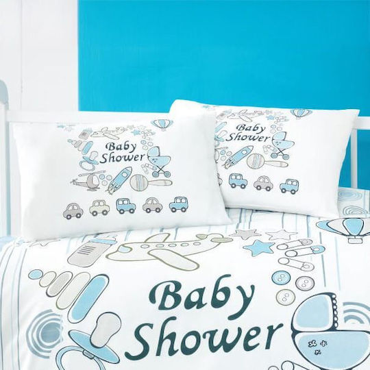 Beauty Home Art 5607 Set Fete De Pernă Pentru Copii Din 100% Bumbac 35x45cm Albastru Deschis 5607MX