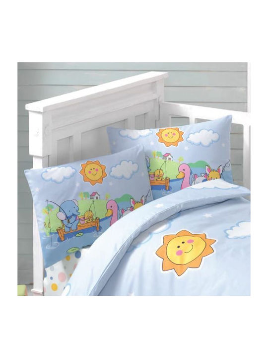 Beauty Home Art 5610 Set Kids Pillowcases Made of 100% Cotton 35x45cm Light Blue 5610MX