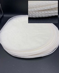 Organza Stoff Kristallisiert Mittellage Ecru 25x25 Pro Set 100 Stück