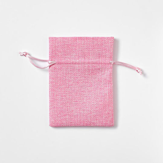 Πουγκι Ροζ Καμβας 10x14cm Ανά Σετ 20 Τμχ