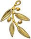 Metallic Wedding Favor Olive Branch Gold 3x4cm Per Set 50 Pieces