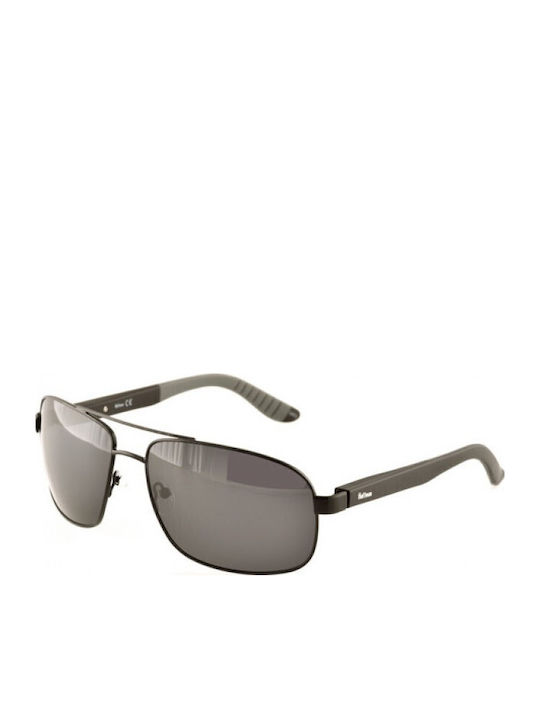 Hoffman Men's Sunglasses with Black Metallic Frame and Polarized Lens 8300 C1