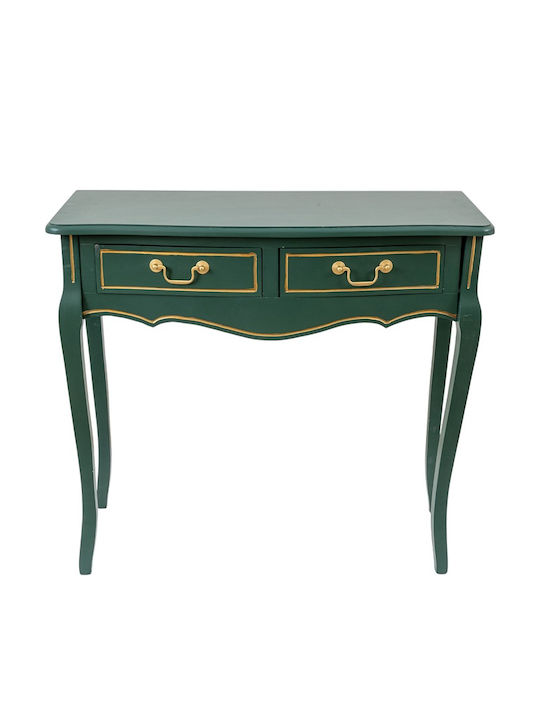 Wooden Green Console L90xW40xH78cm