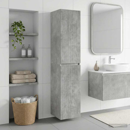 vidaXL Колона За Баня За Стена М33xД34.5xВ160см Сива