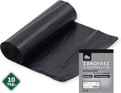 TnS Trash Bags with Handles 110x80cm 10pcs Black