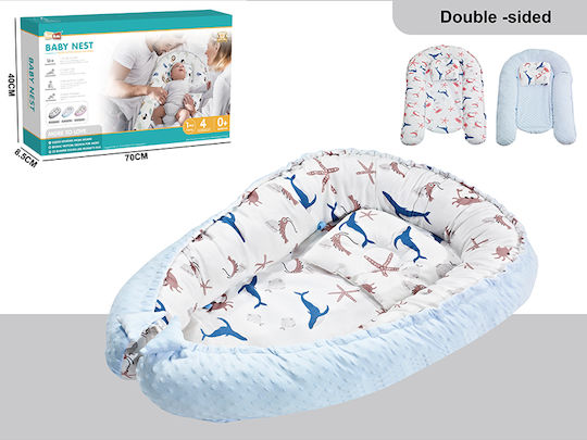 Baby Nest Pillow Blue Animals Baby Nest Pillow Blue Animals