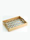 Hölzernes Tablett Parallelogramm Plexiglas 35x25x6cm