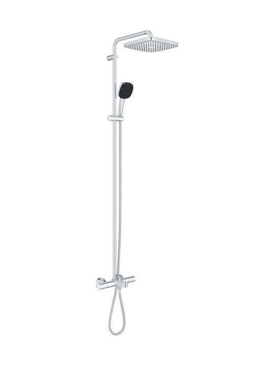 Grohe Duschsäule mit Wannenbatterie Silber