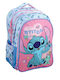 Gim Stitch Σχολική Τσάντα Πλάτης Δημοτικού Πολύχρωμη με Θήκη για Παγούρι 2026