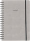 Next Daily Agenda Natural 2027 Gray Spiral 17x2...