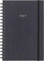 Next Fabric Ημερήσια Ατζέντα 2027 Γκρι Σπιράλ 1...