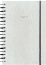 Next Fabric Ημερήσια Ατζέντα 2027 Λευκή Σπιράλ ...