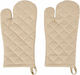 Pufo Ofenhandschuhe Stoff Beige 2 Stück