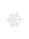 Hängende Schneeflocken Weiße Glitzer 10cm Set 8 Stücke