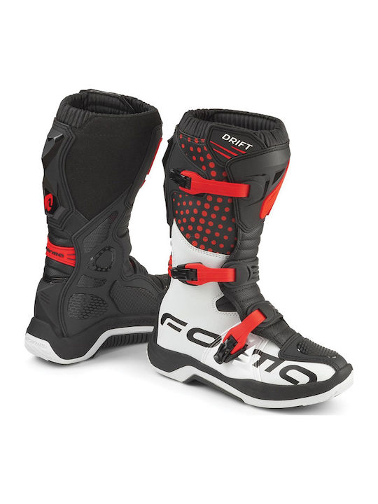 Forma Drift Δερμάτινες Παιδικές Μπότες black/red/white