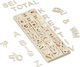 Relaxdays Set Litere Din Lemn 162 Piese Bej 1.5x30x11 Cm