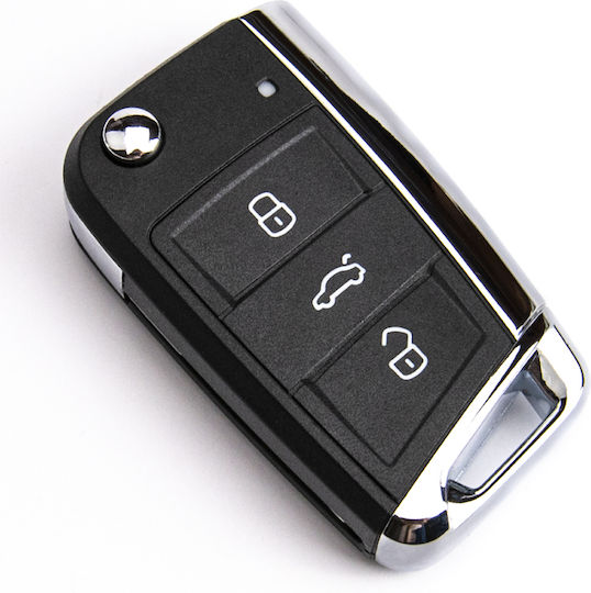 Калъф За Сгъваем Ключ Vw Seat Skoda Hu66 Hu162 3 Бутона 5g6959753ag