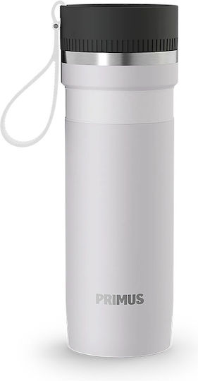 Primus Handled Tumbler Thermos Stainless Steel 500ml Brown with Straw and Handle
