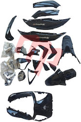 Sym Symphony St 50 125 200 E4 Black Metal Plastic Motorcycle Parts Kit with Front Headlight Glass Speedometer Turn Signal