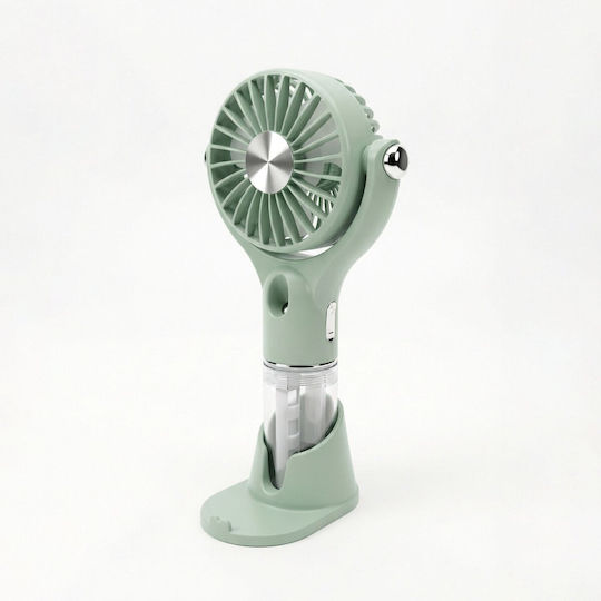 Portable Handheld Fan Usb Rechargeable Water Spray Function Oscillating Table Stand