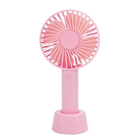Ventilator Portabil De Mână Usb Roz Cu Suport 3 Setări Viteză Reîncărcabil Prin Cablu Usb Roz