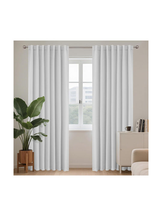 Joydeco Set Perdele Opace Cu Bretele Gri 132x210 cm