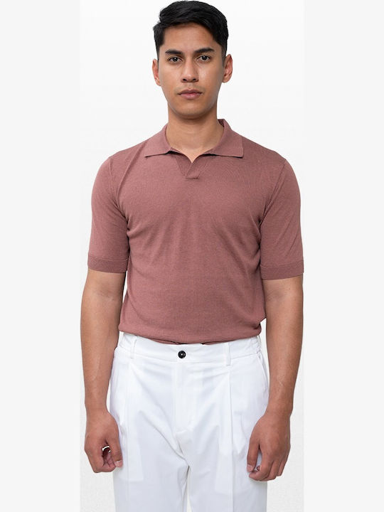 +39masq +39masq Polo Kurzarm Herrenbluse Blau