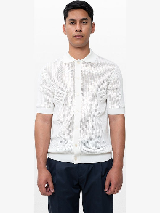 Polo Herrenbluse Kurzarm Weiße
