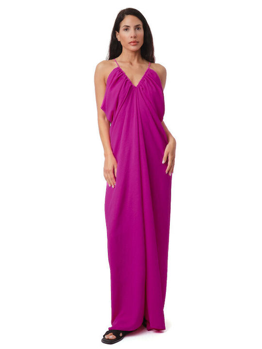Silia D Sommer Maxi Kleid Magenta