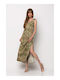 Sommer Maxi Damenkleid Khaki