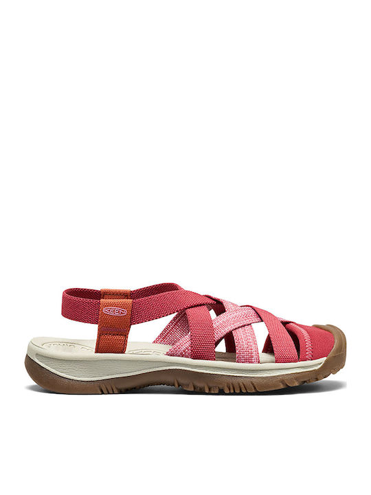 Women's Flat Sandals Sporty Burgundy