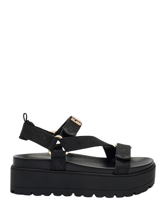 Guess Guess Damen Flache Sandalen Schwarz
