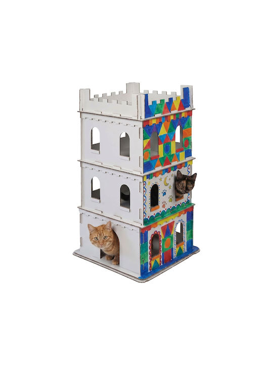 Relaxdays Scratching Post White 107.5x62x62cm