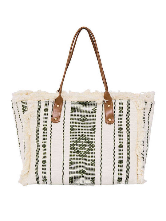 Celestino Women's Beach Bag Tassels Light Khaki